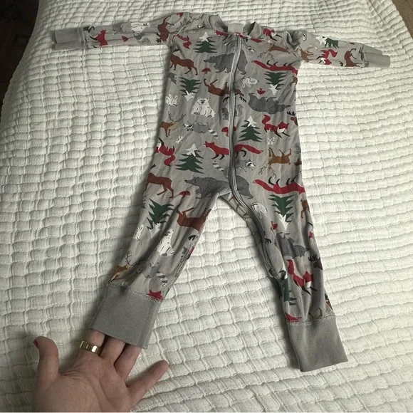 Hanna Andersson (18-24 Months) Night Night Sleeper- Organic Cotton, Printed Grey - Picture 4 of 6